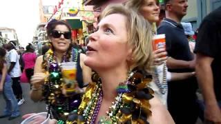 Getting Mardi Gras Beads!