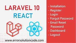 Laravel 10 React Install Register, Login, Forgot Password, Email Reset Password, Dashboard & Logout