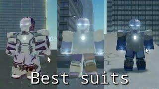 Top 3 best suits in iron man simulator 2 | roblox