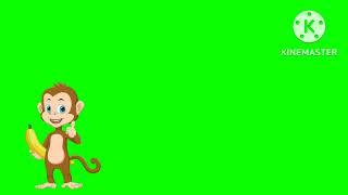 Green screen animation Monkey  video,copyright free green screen video,freedom green screen video