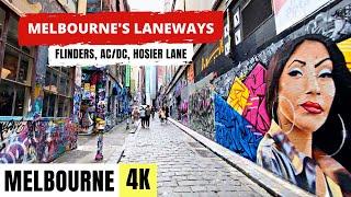 MELBOURNE, AUSTRALIA  [4K] Melbourne's Laneways — Walking Tour