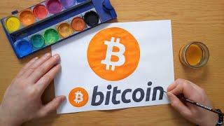 How to draw bitcoin logos