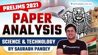 UPSC CSE 2021 Prelims Paper Analysis |  Science & Technology | Saurabh pandey