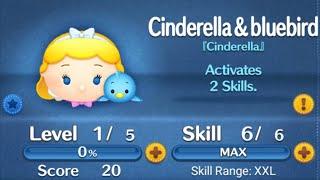 Disney Tsum Tsum CINDERELLA AND BLUEBIRD skill 6 gameplay (new September 2021)