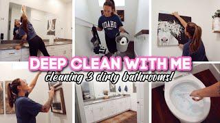 DEEP CLEAN WITH ME! // cleaning motivation // BATHROOM DEEP CLEAN