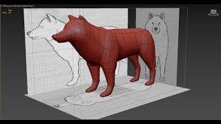 Autodesk 3ds Max Dog modeling -Low Poly