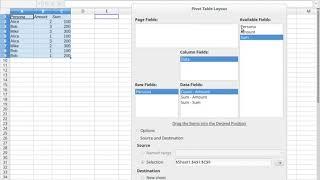 Create Pivot Table in LibreOffice Calc. Tutorial