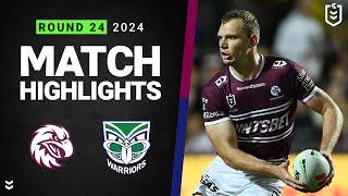 NRL 2024 | Sea Eagles v Warriors | Match Highlights