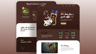 Responsive Coffee Website Design Using HTML CSS & JavaScript