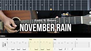 November Rain - Guns N' Roses | EASY Guitar Lessons TAB for Beginners - Guitar Tutorial