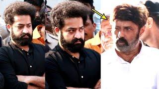 Balakrishna & NTR Emotional Visuals At Taraka Ratna Last Rites | Chandrababu | Filmylooks