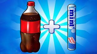 Drop and Explode: Soda Geyser Coca Cola & Mentos - Part 1 Levels 1-4 Gameplay Walkthrough (Android)