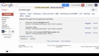 Lernen Sie, wie Sie Filter in Gmail verwenden, ändern, löschen und exportieren können.