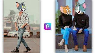 Tom and Jerry Face Photo Editing New Viral Facebook Tiktok Photo Editing in PicsArt