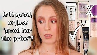 Rating viral drugstore complexion products by how expensive they FEEL: good vs. good "for the price"