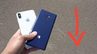 iPhone XS Max vs Samsung Note 9 - DROP TEST!