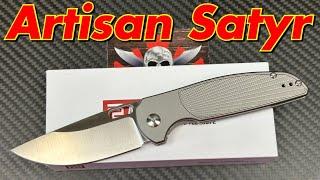 Artisan Satyr titanium frame lock knife