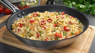 Quick, Tasty and Easy! One-Pan Rice and Veggies. Recipe by Always Yummy!