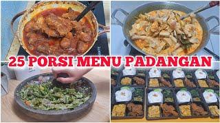 25 porsi menu padangan  masak sat set simple untuk bancakan #niahermanto #nasipadang #kalio #cooking