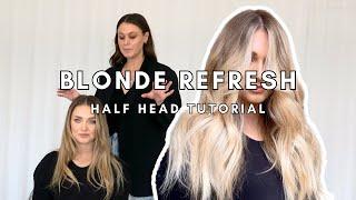 Balayage Refresh w Face Frame & Tip Out | Hair Education Tutorial