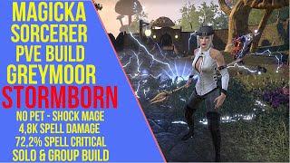 ESO Magicka Sorcerer PVE Build - Stormborn - PVE Guide (Greymoor)