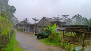 Walking on a rainy day||beautiful village in West Java||Indonesia