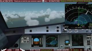 Dual Eng Failure Live on Twitch + Glide Approach into Gibraltar LXGB [FSX/FSLabs A320-X]
