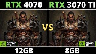 RTX 4070 VS RTX 3070 TI - TEST IN 10 GAMES 1080p 1440p