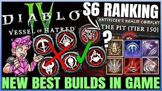 Diablo 4 - Top 10 Best MOST POWERFUL Builds in Game - New Class Build Tier List - Season 6 Ranking!