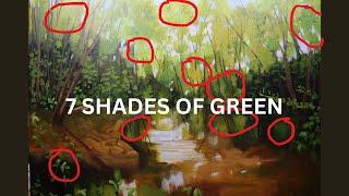 7 Great Greens for Landscape Paintings:  ADD VARIETY with these acrylic colors