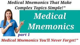 How to Memorize Medical Facts with Simple Mnemonics!Top 5 Medical Mnemonics Every Student ShouldKnow