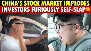 China’s Stock Market Implodes! Investors Revolt, Losing $20M Down to $8,000, Slapping Themselves