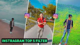 Instagram Viral Top 5 Trending FilterInstagram reels Effects Tutorial || Preset Lightroom Filter