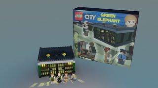 Lego Green Elephant / Лего Зеленый Слоник 4k 60fps