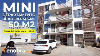 Infonavit mini apartment in less than 50 m2 with 2 bedrooms  | Social Interest Houses