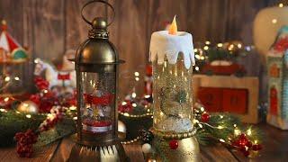DIY Новогодний снежный шар из банки своими руками | Волшебный фонарь из банки / Christmas snow globe