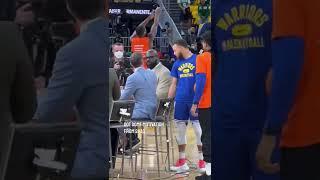 Steph Curry gets advice from Shaq before the NBA Finals! 