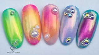 Trying Aura Ombre Nail Trend in different colour combination with angel chrome. Nail Art Trends