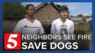 Neighbors save dogs in East Montgomery County house fire