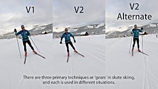 Three Basic Skate Ski Techniques Explained