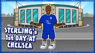 Sterling’s 1st Day at Chelsea! (Raheem Sterling signs for Chelsea)