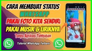 Cara membuat status WA memakai foto ada musik dan liriknya