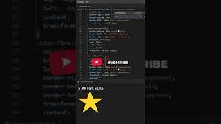 Creating five sides Star HTML and CSS Tutorial for beginners using VSCode   2021 #shorts