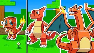 I Survived 100 DAYS as the FIRE POKEMON CHARMANDER in HARDCORE Minecraft!