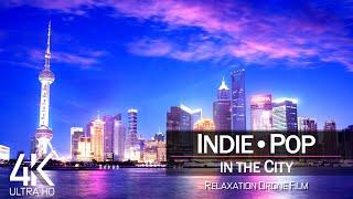 【4K】½ HOUR DRONE FILM: «Indie Pop in the City»  Ultra HD  Music (for 2160p Ambient UHD TV)