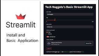 How to Install Streamlit  and develop a Basic app | Streamlit Basic App | Streamlit Single Page App