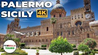 Palermo, Sicily Walking Tour - With Captions - 4K