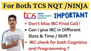 Don't Miss TCS NQT IRC TEST Final Call | Infrastrure Readiness Check| TCS Ninja Hiring 2022|TCS IRC