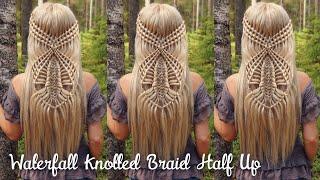 Twisted Waterfall Knotted Braid Half Up | Game Of Thrones Inspired Hairstyles