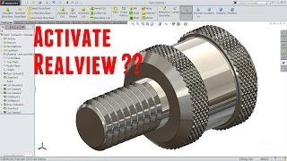 How to activate Realview in Solidworks | Solidworks tutorial